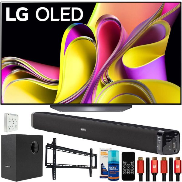 LG 55  B3 series OLED 4K UHD Smart TV ThinQ AI with Deco Gear Home Theater Bundle on Sale