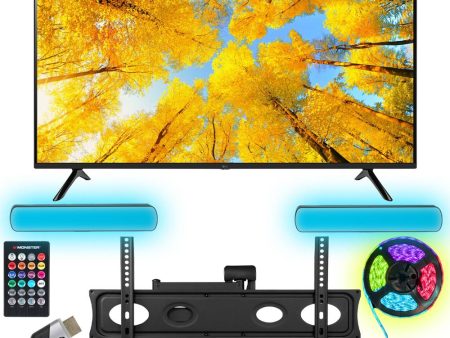 LG 55UQ7570PUJ 55 Inch 4K UHD Smart webOS TV w  Monster TV Wall Mount Kit Discount