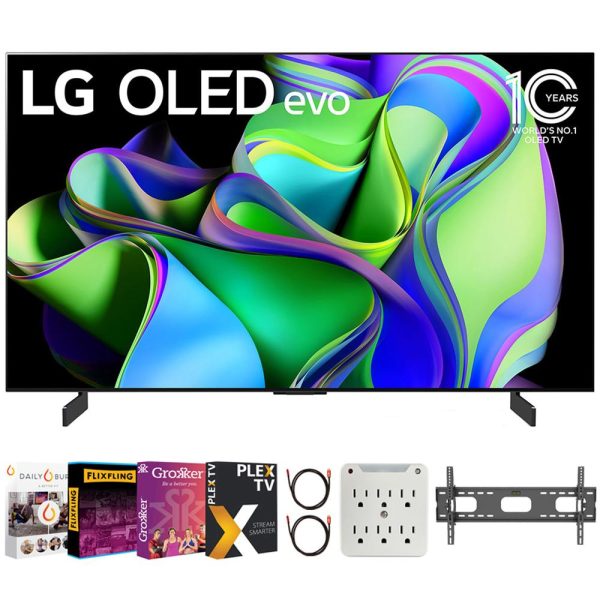 LG OLED evo C3 65 Inch HDR 4K Smart OLED TV 2023 with Movies Streaming Bundle Online Sale