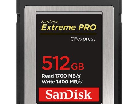 Sandisk Extreme Pro CFexpress Card, 512GB, 1700 1400 MB s (SDCFE-512G-ANCNN) Sale