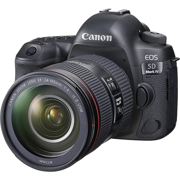 Canon 5D Mark IV DSLR Camera w EF 24-105mm Lens Pro Memory Triple Battery Bundle Sale