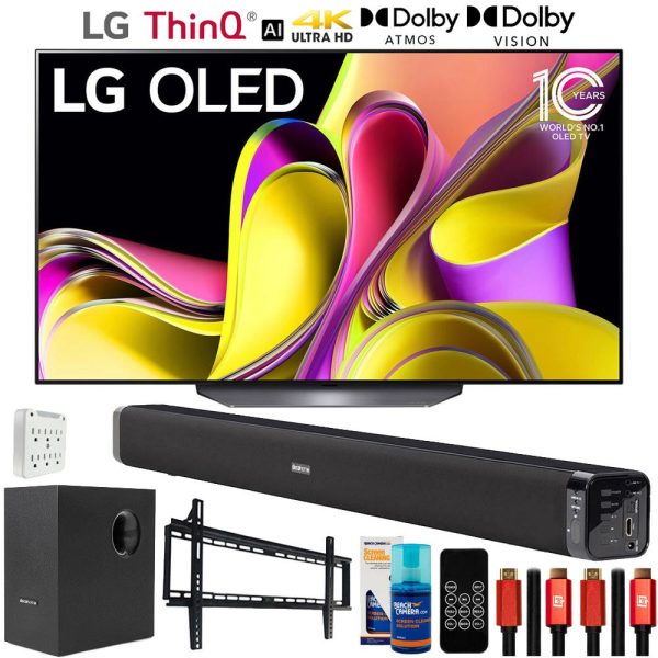 LG 55  B3 series OLED 4K UHD Smart TV ThinQ AI with Deco Gear Home Theater Bundle on Sale