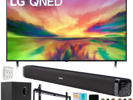 LG QNED80 86  4K HDR Smart Mini-LED TV 2023 with Deco Gear Home Theater Bundle For Discount