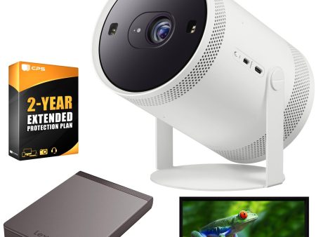 Samsung The Freestyle Projector (SP-LSP3BLAXZA) Bundle with SL200 512GB SSD and Screen For Sale