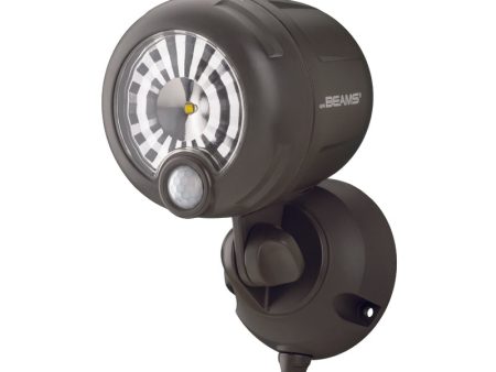 Mr. Beams Motion-Sensing Battery Powered LED Dark Brown Spotlight - Total Qty: 1 Online Hot Sale