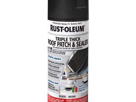 Rust-Oleum Triple Thick Black Acrylic Roof Patch & Sealer 13 oz For Discount