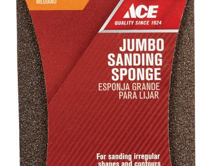 Ace 5 in. L X 3 in. W X 1 in. 80 Grit Medium Extra Large Sanding Sponge on Sale