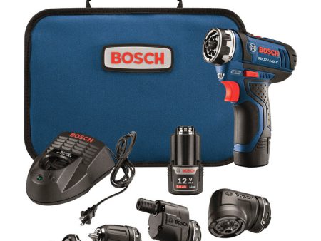 Bosch 12V MAX Flexiclick 1 4 in. Cordless 5-In-1 Drill Kit (Battery & Charger) Sale