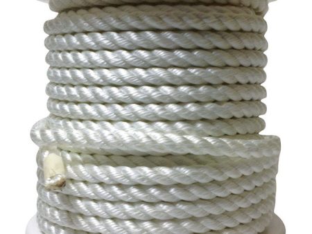 Wellington 5 8 in. D X 140 ft. L White Twisted Nylon Rope Supply