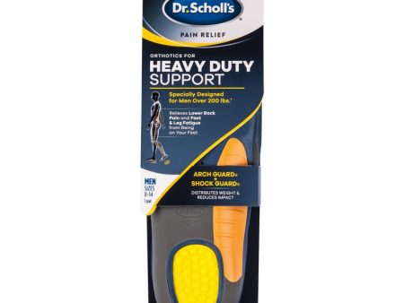 Dr Scholl s Heavy Duty Support Men s Insoles 8-14 Multicolored 1 pair Supply