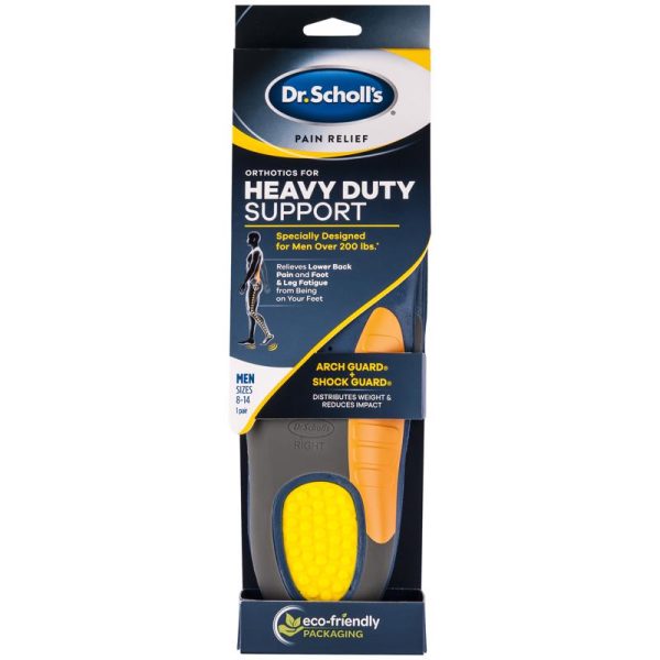 Dr Scholl s Heavy Duty Support Men s Insoles 8-14 Multicolored 1 pair Supply