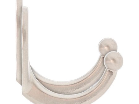 Ace 1-3 4 in. L Satin Nickel Silver Metal Small Garment Hook 2 pk Fashion