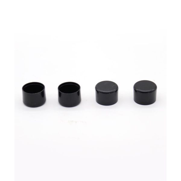 Ace Plastic Leg Tip Black Round 7 8 in. W 4 pk Supply