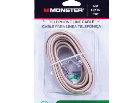 Monster Just Hook It Up 7 ft. L Ivory Modular Telephone Line Cable For Cheap