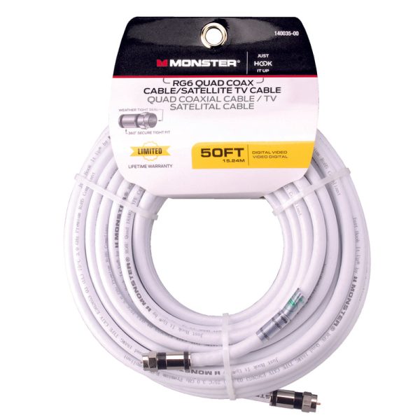 Monster Just Hook It Up 50 ft. Weatherproof Video Coaxial Cable Sale