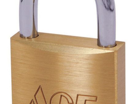 Ace 3 4 in. H X 3 4 in. W X 7 16 in. L Brass Double Locking Padlock Keyed Alike Discount