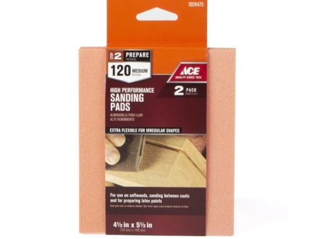 Ace 5.5 in. L X 4.5 in. W X .25 in. 120 Grit Fine Contour Hand Sanding Pad Supply