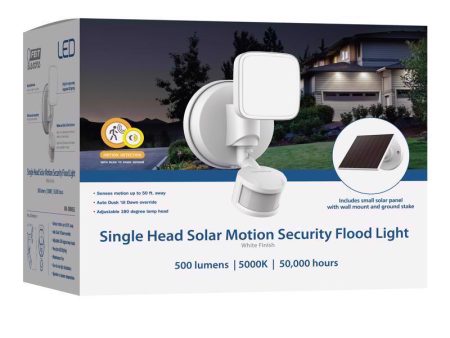 Feit LED Motion-Sensing Solar Powered LED White Security Floodlight Hot on Sale