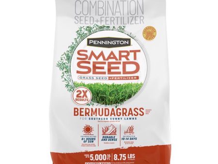 Pennington Smart Seed Bermuda Grass Full Sun Grass Seed and Fertilizer 8.75 lb Online now