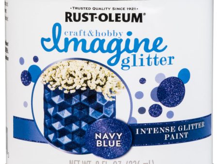 Rust-Oleum Imagine Glitter Navy Blue Water-Based Glitter Paint Interior 8 oz on Sale