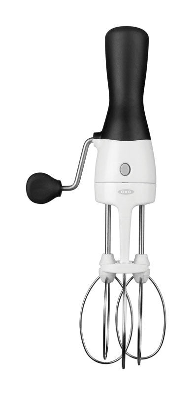 OXO Good Grips Black White Plastic Stainless Steel Egg Beater Hot on Sale