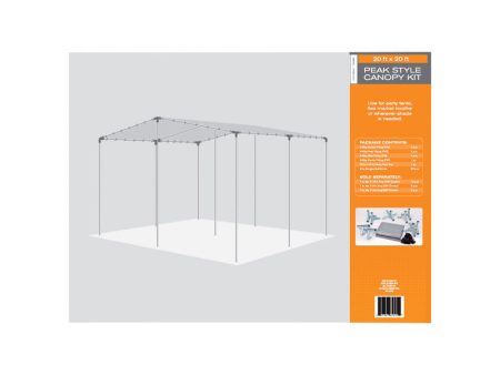 AHC 20 ft. W X 20 ft. L Heavy Duty Polyethylene Canopy Tarp Silver For Cheap