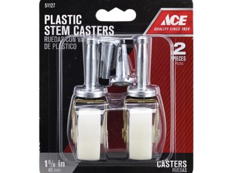 Ace 1-5 8 in. D Swivel Plastic Caster 50 lb 1 pk Supply