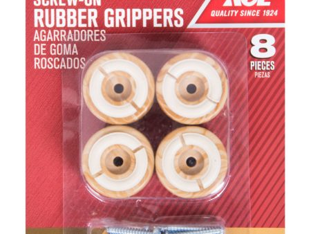 Ace Rubber Caster Cup Brown Round 1-1 4 in. W 8 pk on Sale