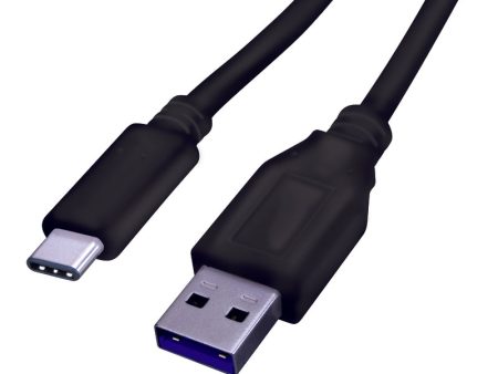 Fabcordz USB-C to USB-A Charge and Sync Cable 10 ft. Black Online Hot Sale