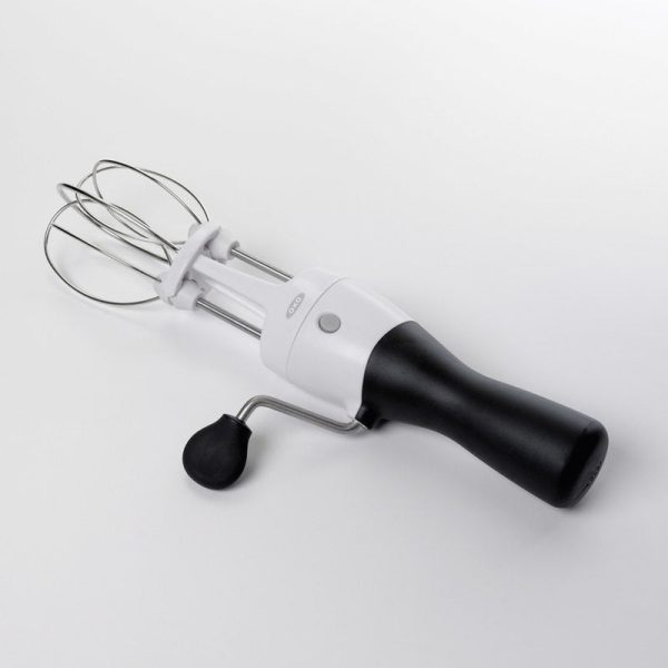 OXO Good Grips Black White Plastic Stainless Steel Egg Beater Hot on Sale