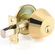 Ace Polished Brass Solid Brass Single Cylinder Deadbolt Online Hot Sale