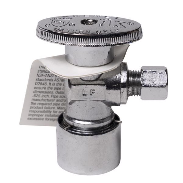 Ace Quick Lock 1 2 in. Push-Fit in. X 1 4 in. Push-Fit Brass Angle Valve Sale