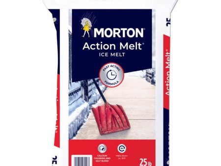 Morton Action Melt Calcium Chloride Salt Blend Pellet Ice Melt 25 lb Discount