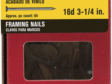 Ace 16D 3-1 4 in. Sinker Vinyl Steel Nail Checkered Head 1 lb Cheap