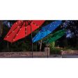 Living Accents 9 ft. Tiltable Hunter Green Solar Market Umbrella Online now