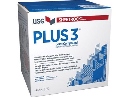 USG Sheetrock Plus 3 White All Purpose Lightweight Joint Compound 4.5 gal For Sale