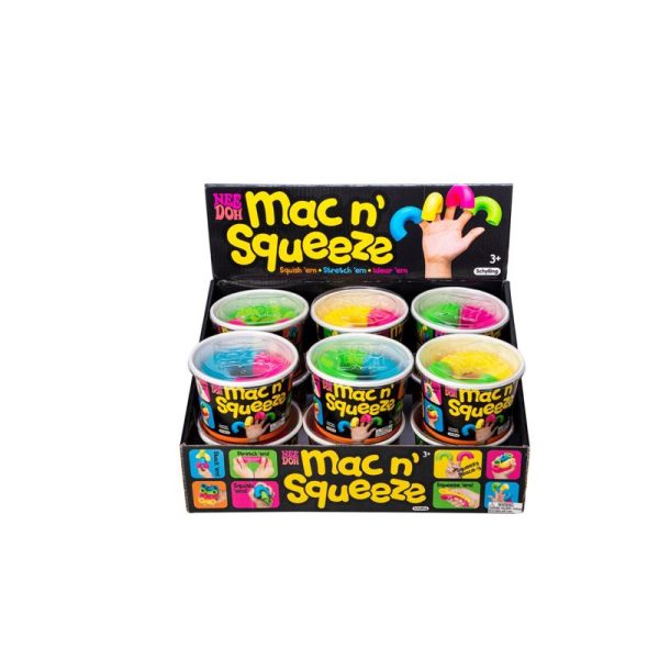 Schylling NeeDoh Mac N Squeeze Fidget Toy Assorted 4 pc Supply