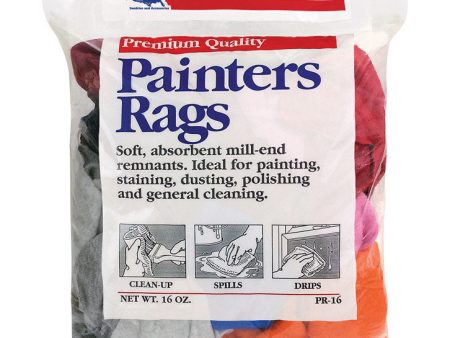 Paint USA Assorted Colors Cotton Knit Cleaning Cloth 16 oz 16 pk Online now