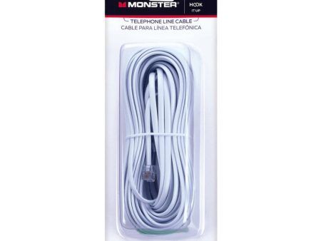 Monster Just Hook It Up 50 ft. L White Modular Telephone Line Cable Fashion