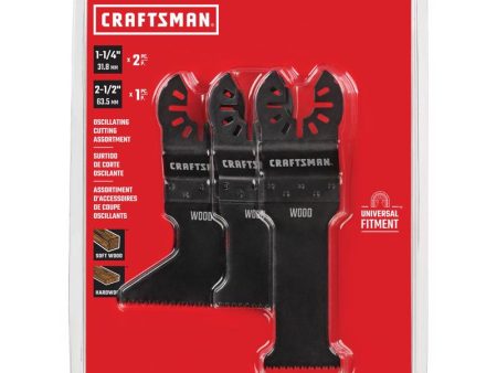 Craftsman High Carbon Steel Wood Cutting Oscillating Blade Set 3 pc Discount