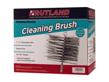 Rutland 12-3 4 in. Rectangular Oil Tempered Chimney Brush on Sale