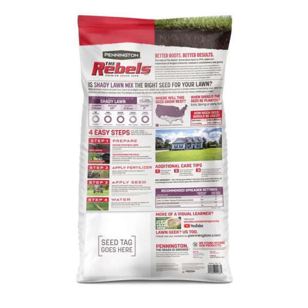 Pennington The Rebels Tall Fescue Grass Partial Shade Sun Grass Seed 20 lb on Sale