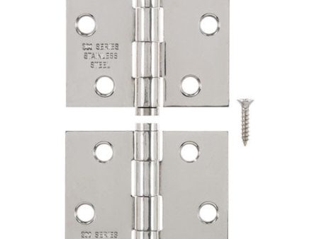 Ace 2-1 2 in. L Stainless Steel Narrow Hinge 2 pk Supply