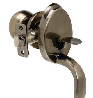 Ace Colonial Antique Brass Entry Handleset 1-3 4 in. Hot on Sale