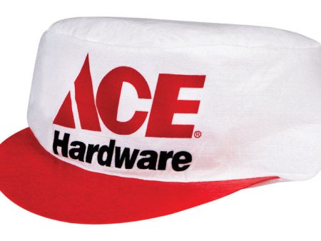 Ace White Cotton Painter s Cap on Sale