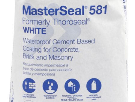 BASF MasterSeal 581 White Cement-Based Waterproof Coating 50 lb For Sale