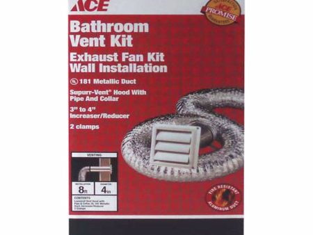 Ace 5.75 in. L X 6.313 in. D Silver White Aluminum Vent Kit Cheap