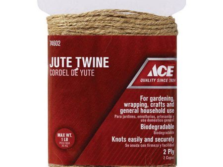 Ace 150 ft. L Natural Twisted Jute Twine Online Hot Sale