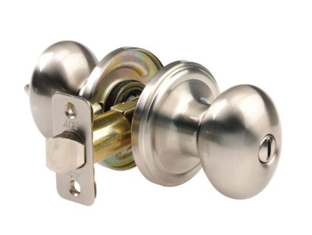 Ace Egg Satin Nickel Privacy Lockset 1-3 4 in. For Cheap