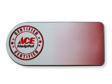 Certified Ace Helpful Red White Plastic Name Badge Online Hot Sale